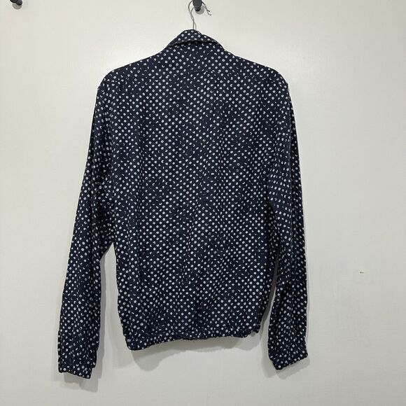 Daniele Alessandrini Navy Speckled Linen Zip Up Jacket Women’s Medium M - Picture 4 of 6